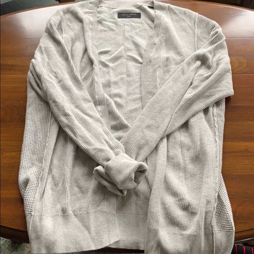 All saints men’s open front cardigan